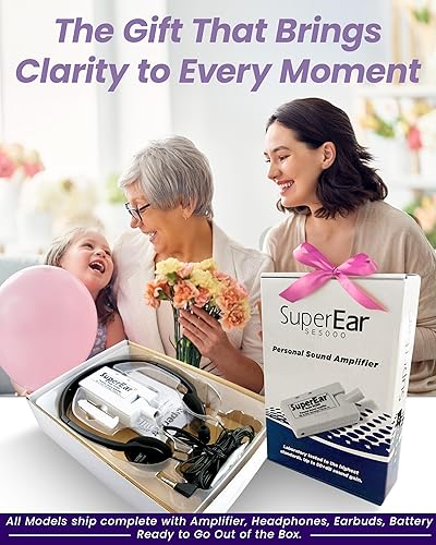 Miniatura 9 de SuperEar, Amplificador de Sonido Personal Sonic Ear Modelo SE5000, Aumenta el Sonido del Ambiente, Ganancia de Sonido de 50dB, Facilita CMS MDS
