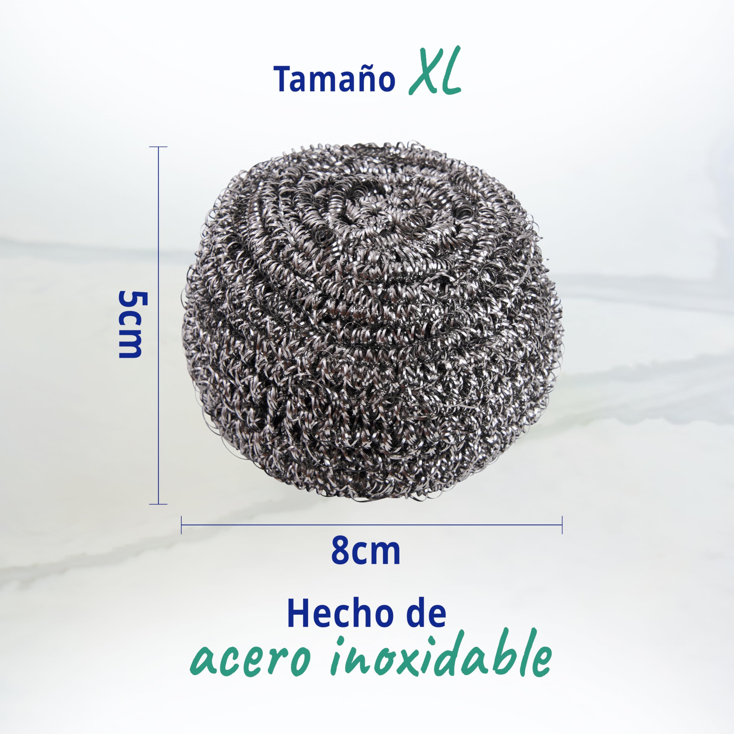 Spontex Specialist Estropajos de acero inoxidable XL Paquete de 6