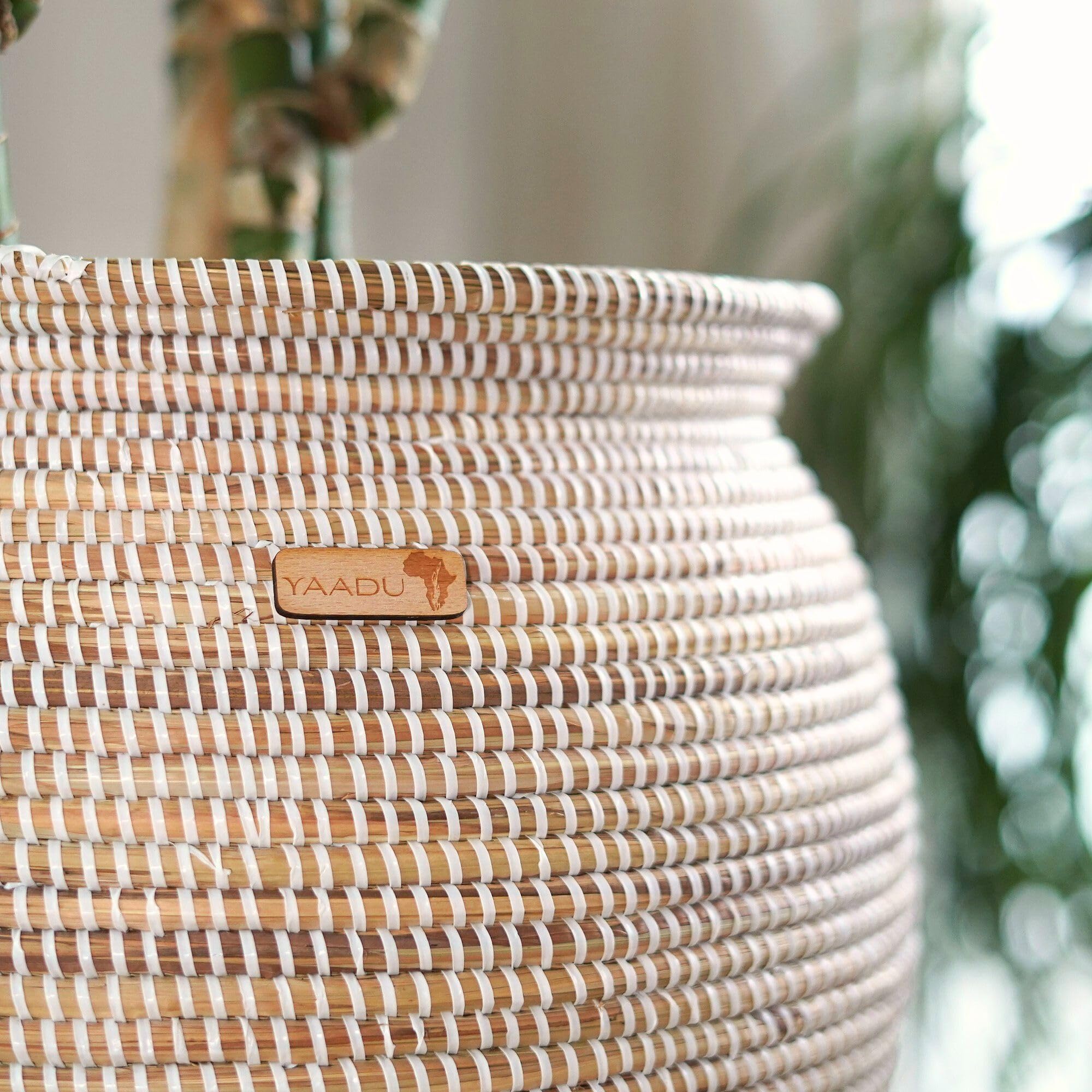 Cache-Pot tressé 28 cm Grand Panier pour Plantes ou Rangement décoratif