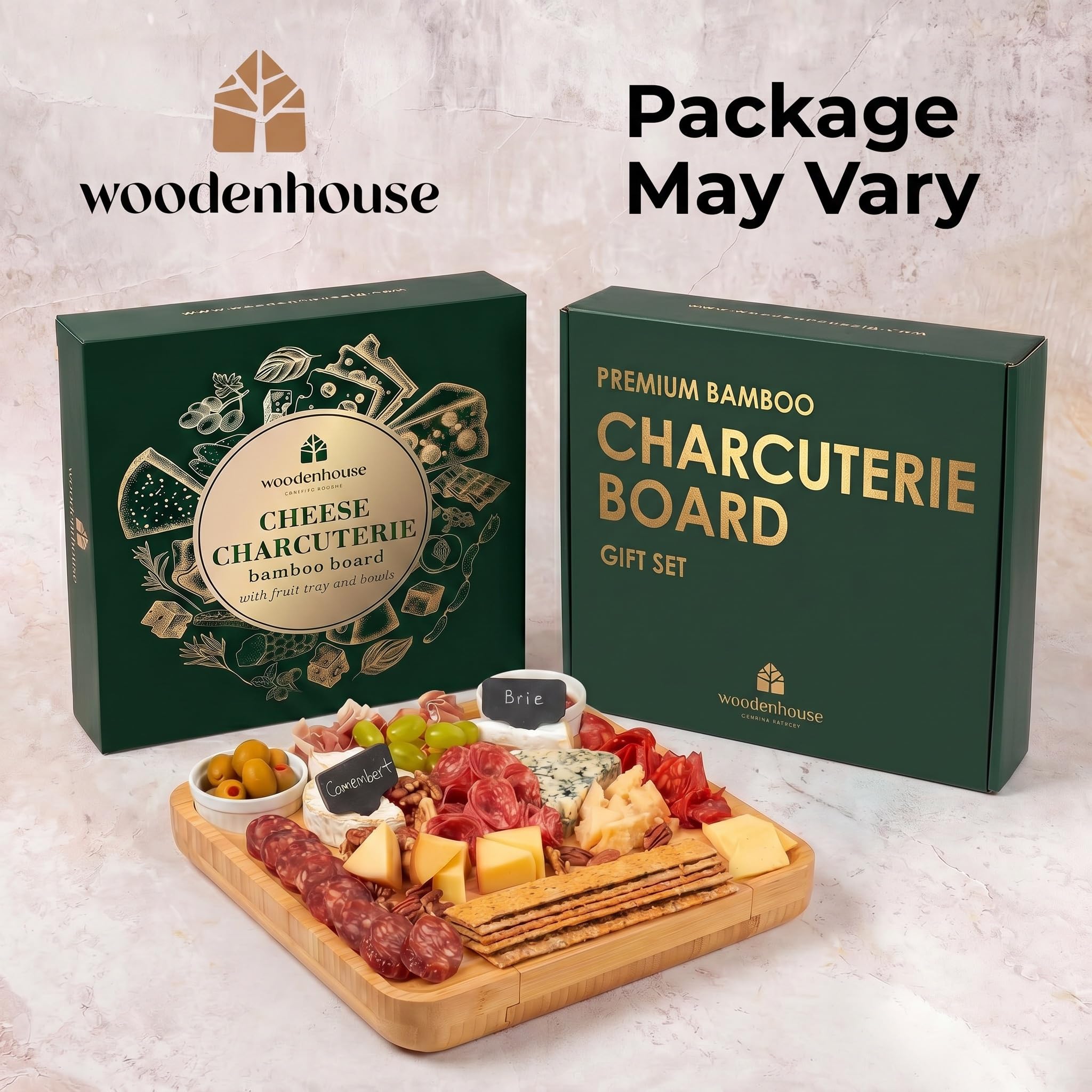 Bamboo Charcuterie Board Set - Gift for Couples -9