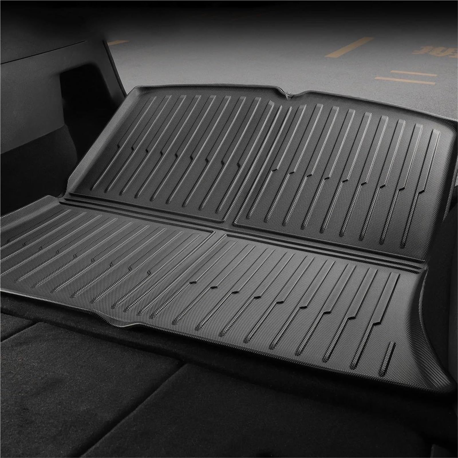 Tapis de coffre Tesla Model Y protection sur mesure en cuir durable - 8