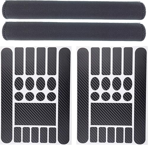Paquete de 2 protectores de cadena para marco de bicicleta y 2 calcomanías protectoras para bicicleta