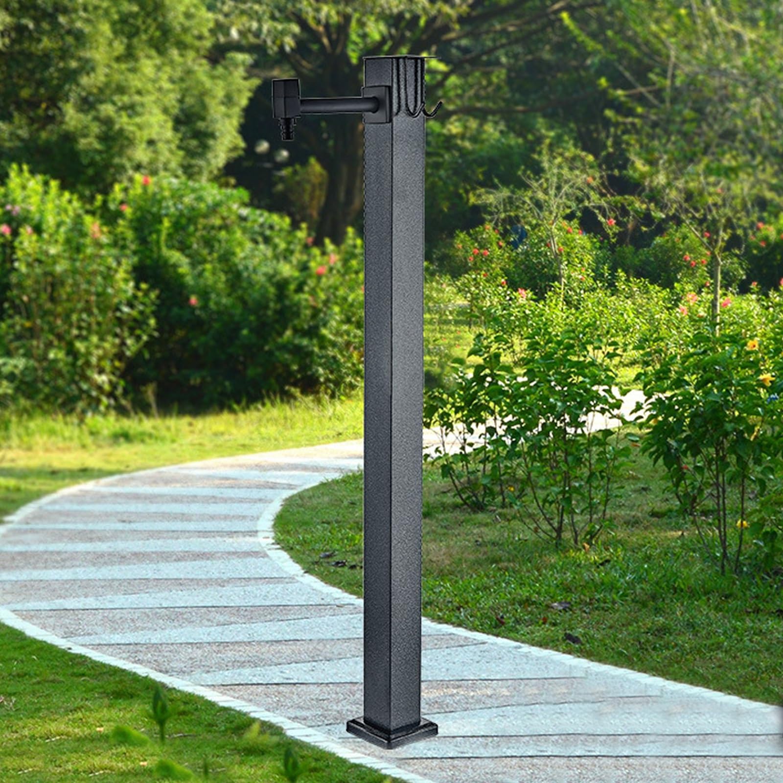 BHGFYXBS Stainless Steel Cylindrical Vertical Garden Water Column, Outdoor Antifreeze Faucet Water Dispenser Hydrant Water Feature Fountain,One Color-60cm