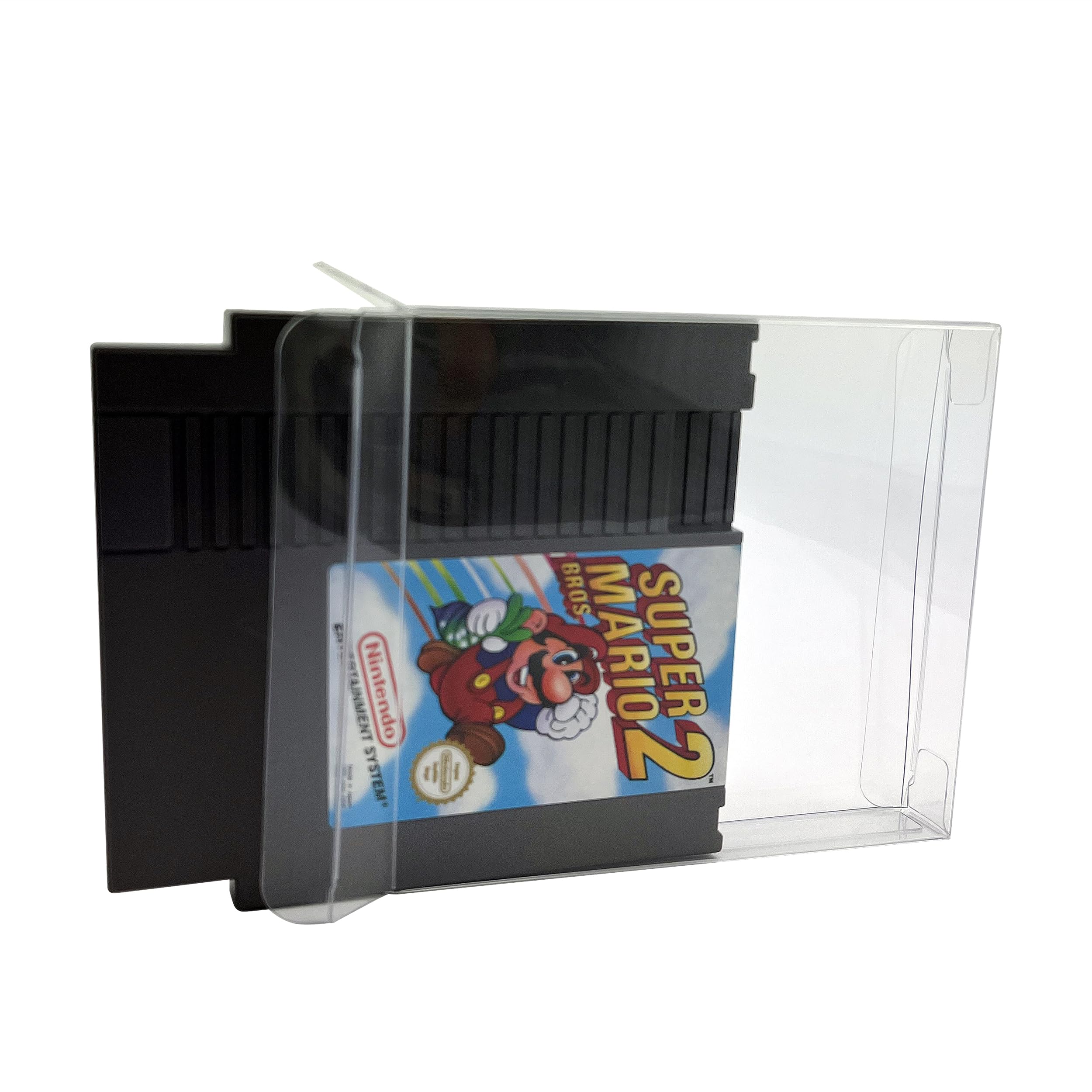 RESET RETRO 20 x Klarsicht Schutzhüllen passend für Nintendo Modul NES Cart 0,3mm Passgenau und Glasklar-PET-Reset Retro Game Protectors-cases-box-Staubdicht-UV-Schutz