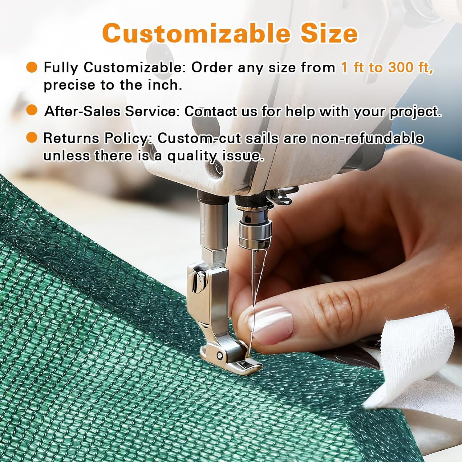 Artpuch Sun Shade Sail 5'X7'Customized Dark Green Rectangle Outdoor Canopy UV Block Sun Shades for Patio, Square Shade Cloth for Backyard Porch Deck Garden Pergola Cover（Custom