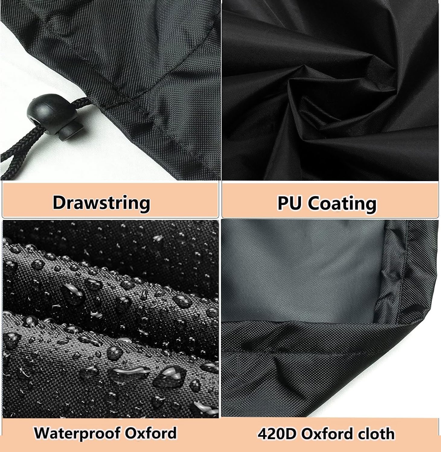 Waterproof L-Shape Garden Furniture Cover for Corner Sofa, Protective Lounge (270 x 270 90 cm + 155 95 68 cm) - Durable and Weather-Resistant
