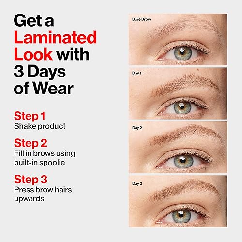 Miniatura 5 de Revlon ColorStay - Tinta semipermanente 5 en 1 para cejas con cepillo de bobina, impermeable, a prueba de transferencia, a prueba de manchas, fácil