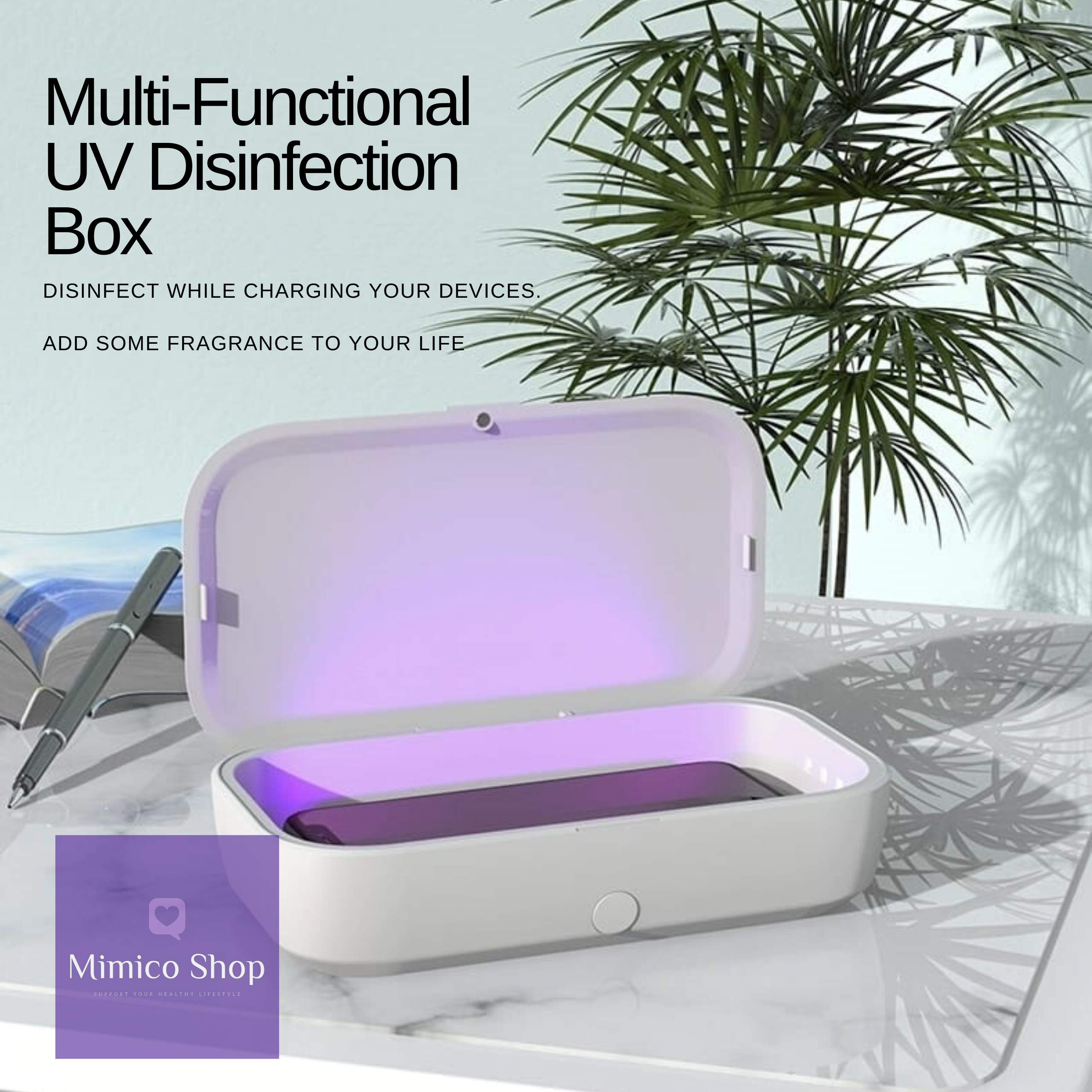 小物 NEIGHBORHOOD NHCT . ID / A-UV SANITIZER UV Light Sanitizer Box with Wireless Charging and Aroma Diffuser