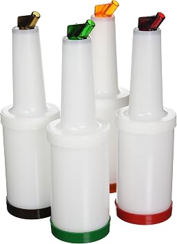 Flow-N-Stow Bar Fruit Juice Containers Set of 4, 1 quart, White