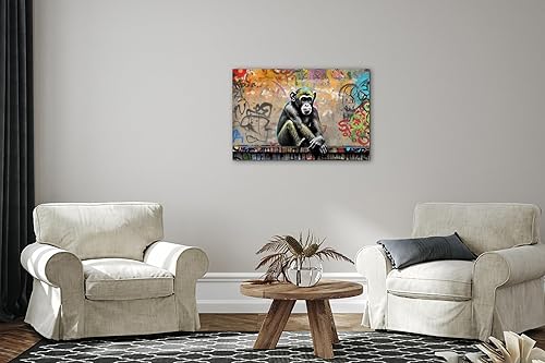 Miniatura 54 de ANRUOXI Graffiti - Lienzo decorativo para pared, diseño abstracto retro, pintura urbana moderna, póster de decoración de pared de zapatos para