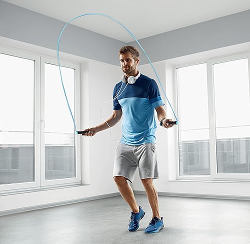 Miniatura 3 de Cuerda de saltar para fitness con cable de entrenamiento ajustable de 9.8 ft y alambre de acero para boxeo y pérdida de peso, cuerda de saltar para