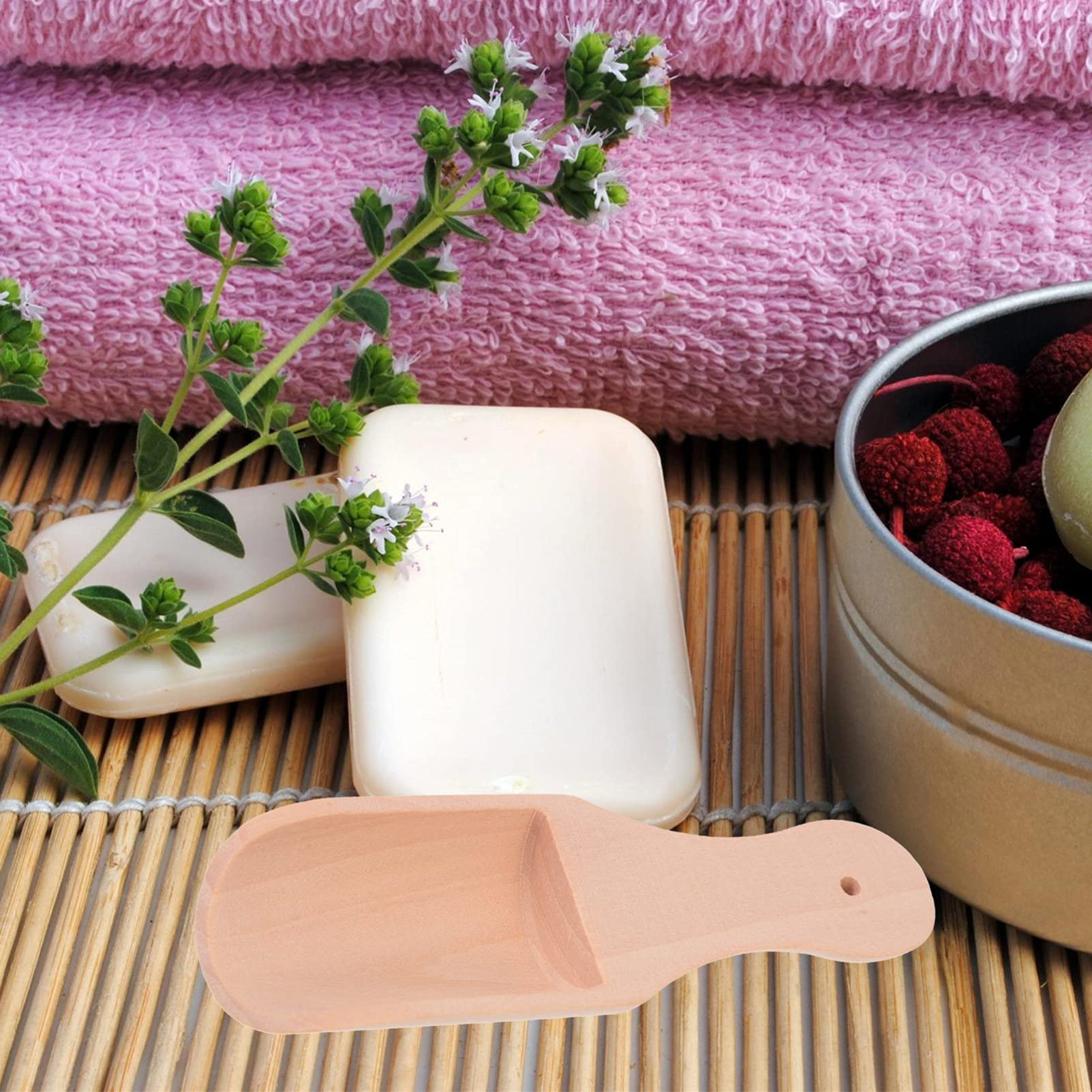 Set 12 Palette Legno Per Spezie - Mini Cucchiai Per Zucchero, Sale, Tè E Caffè - Utensili Cucina Naturali - Foto 5