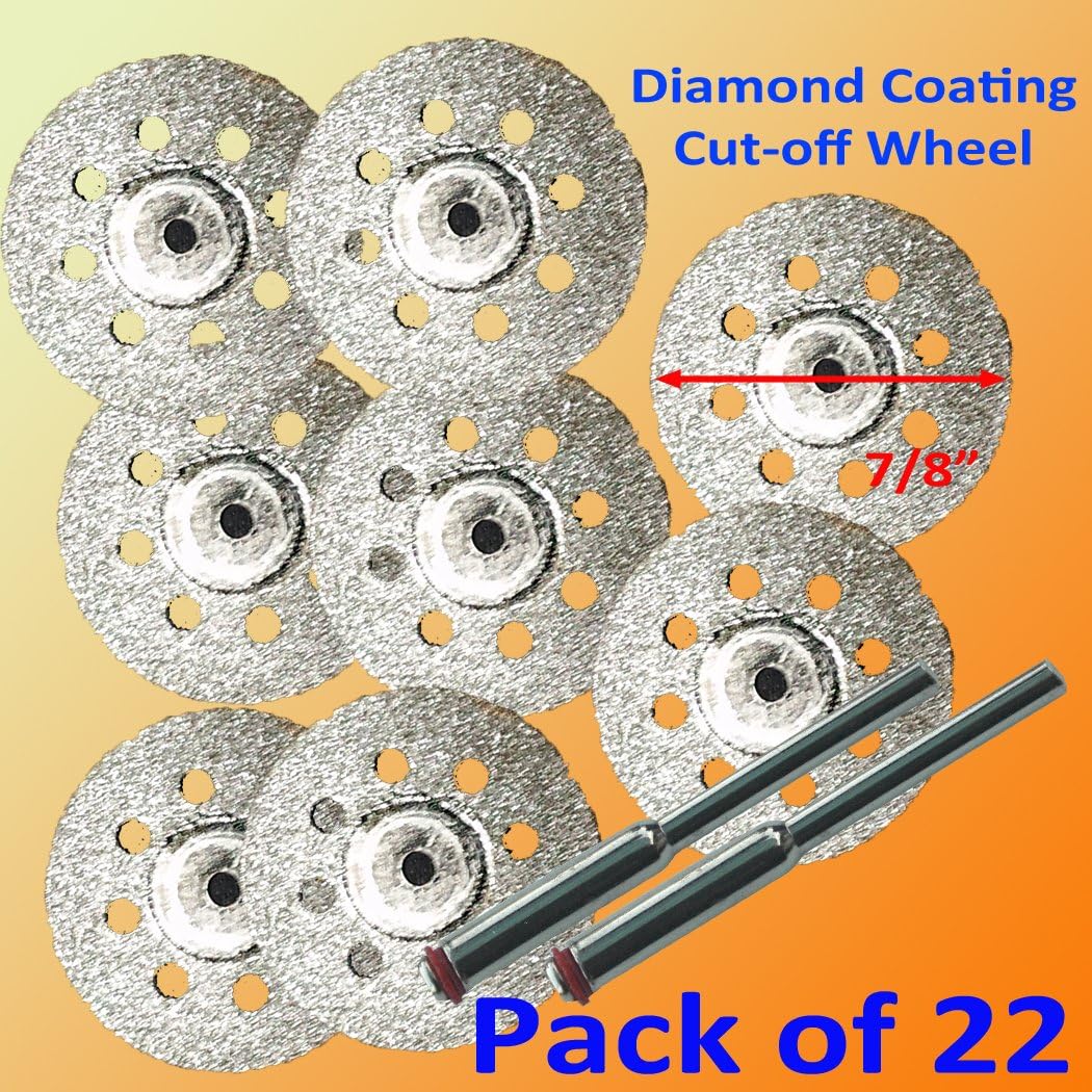MultiToolPro 20+2 Rotary Tool Accessory Fits Dremel Craftsman Diamond 7/8" Cut Off Wheel Disc 545 401