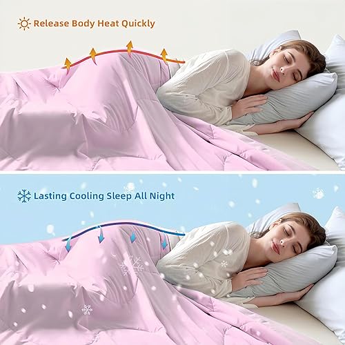 Miniatura 37 de Edredón refrescante, mantas frías para personas que duermen con calor y sudores nocturnos, edredón ligero lavable, suave, transpirable, suave y Gris