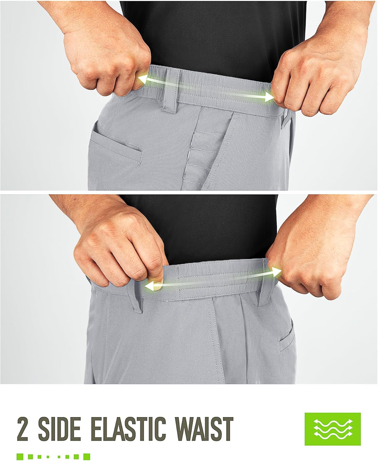 33,000ft Men's Golf Shorts 9" Dry Fit Stretch Golf Short UPF 50+ Lightweight Flat Front Golf Shorts with Pockets - Image 2