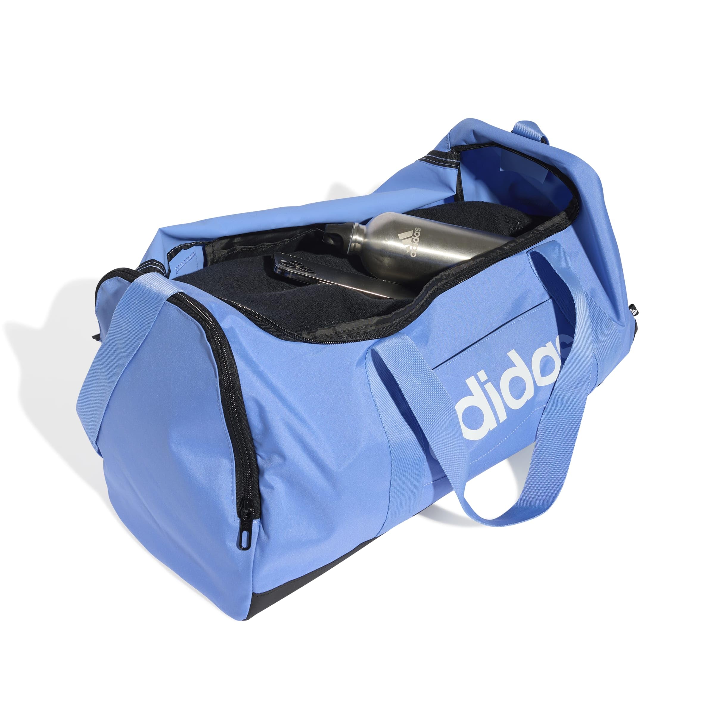 adidas Uniseks Essentials Linear Duffel Bag, blue fusion/black/white, M