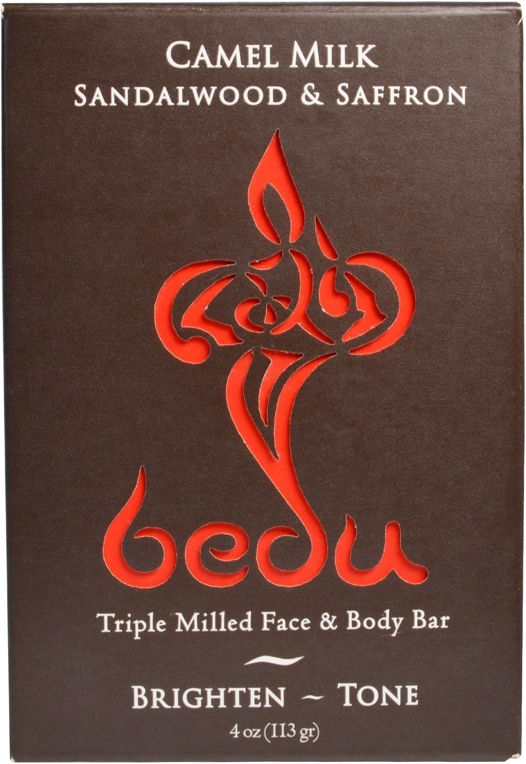 Bedu, Triple Milled Face & Body Bar, Camel Milk Sandalwood & Saffron, 4 oz (113 g) - 2PC
