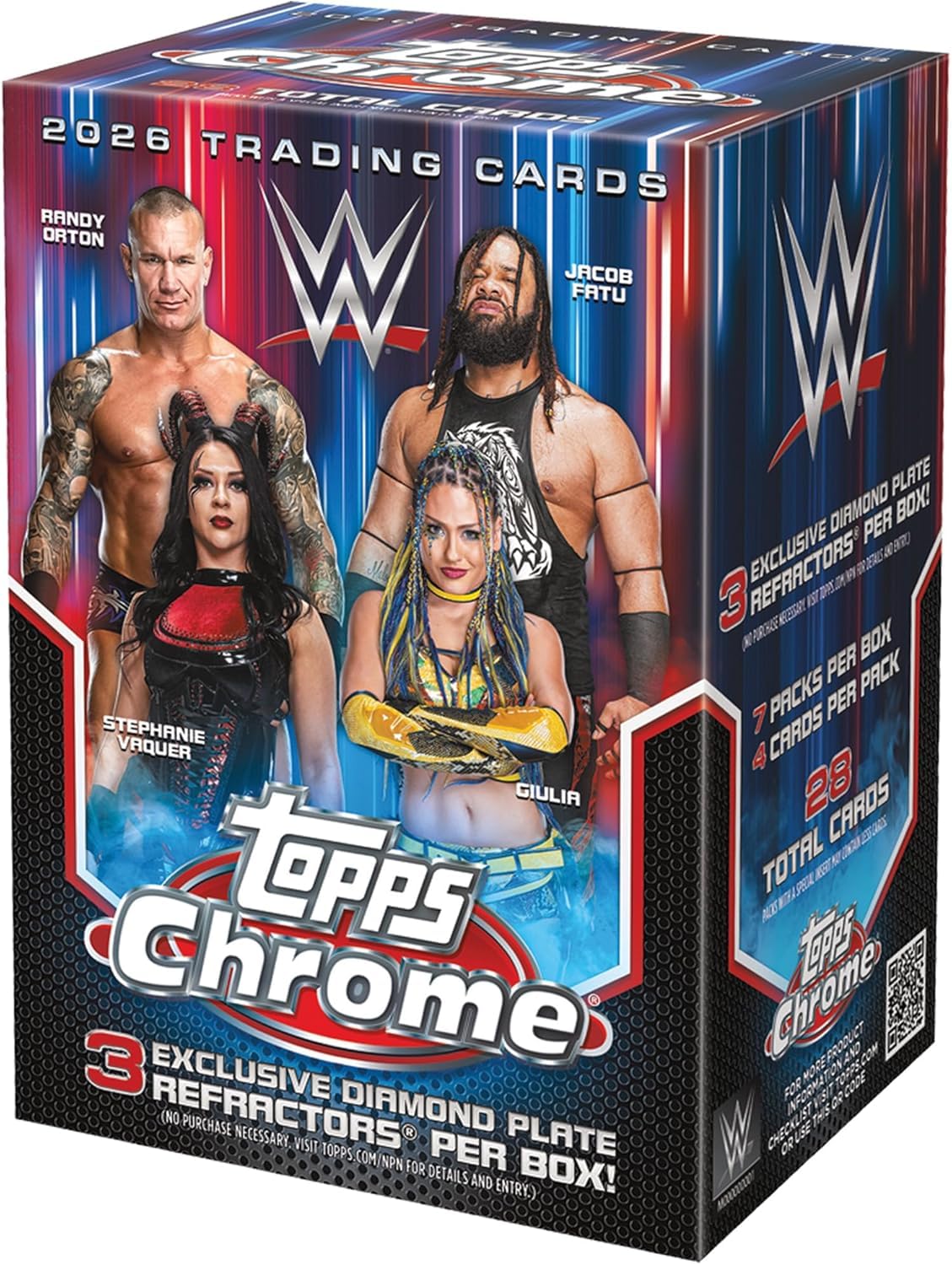 2026 Topps Chrome WWE Blaster Box (28 Cards/Box) : Collectibles & Fine Art