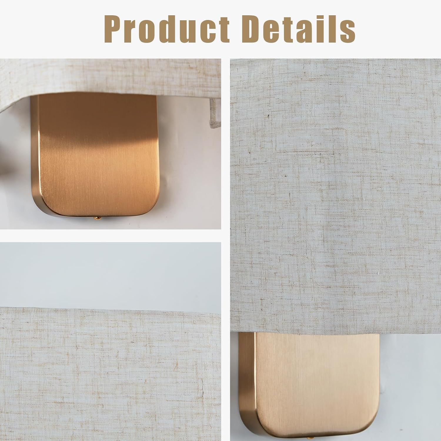 Mid-Century Modern Linen Wall Sconce Light, 11" Minimalist Square Wall Mount Lamp, Damp-Rated Fabric Sconce for Hallway, Bedroom, Living Room, Corridor