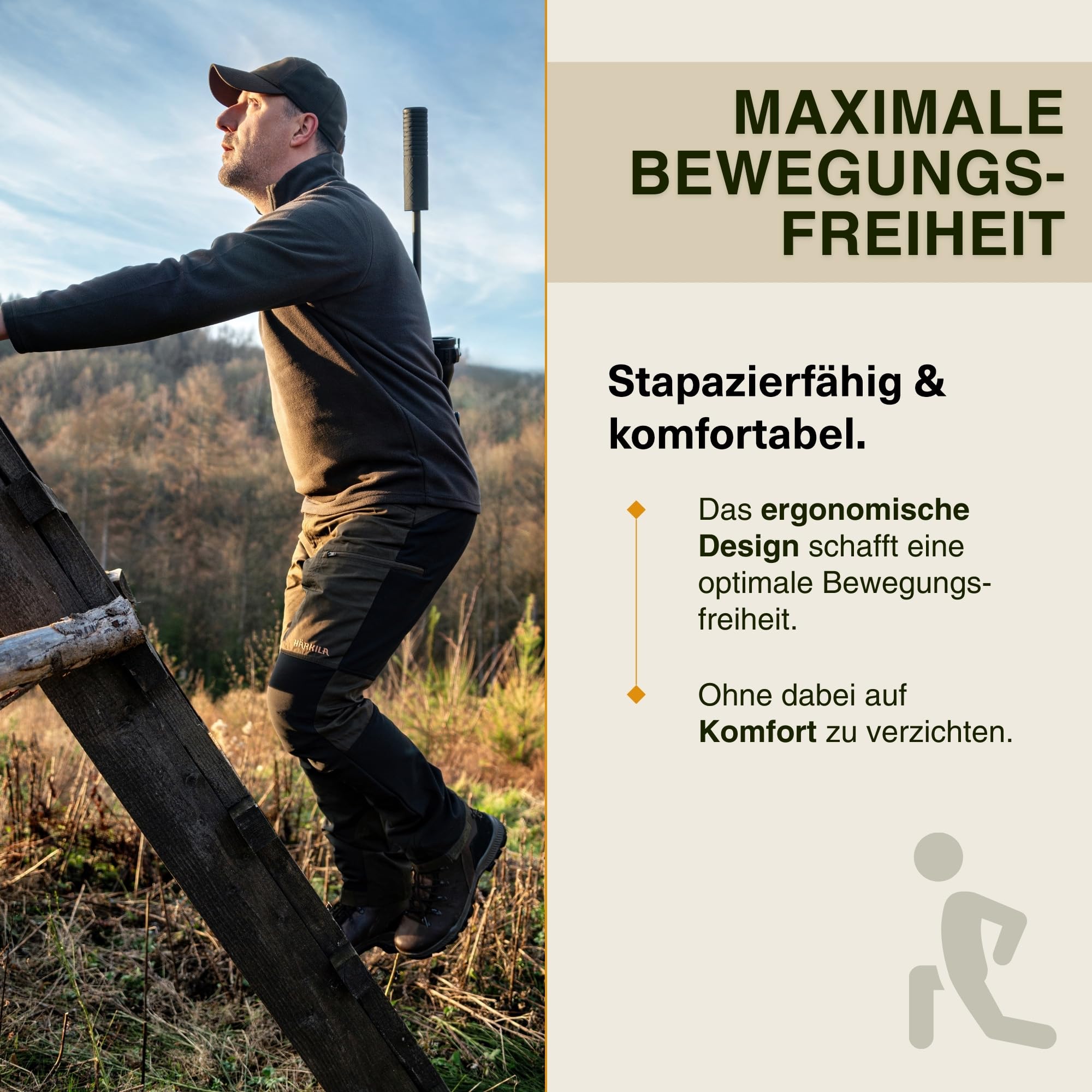 Härkila Hose Dean zum Jagen und für alle Outdoor-Aktivitäten, Robust und Flexibel