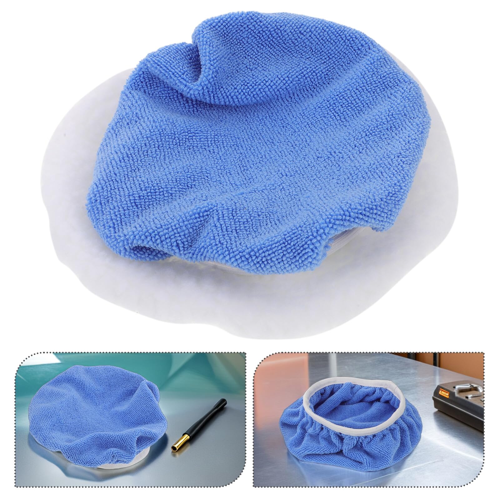 16 Fundas De Microfibra Para Pulido De Coche Para Capó Para Almohadilla De Pulido Para Aplicador De Cera Para Almohadilla Y Para