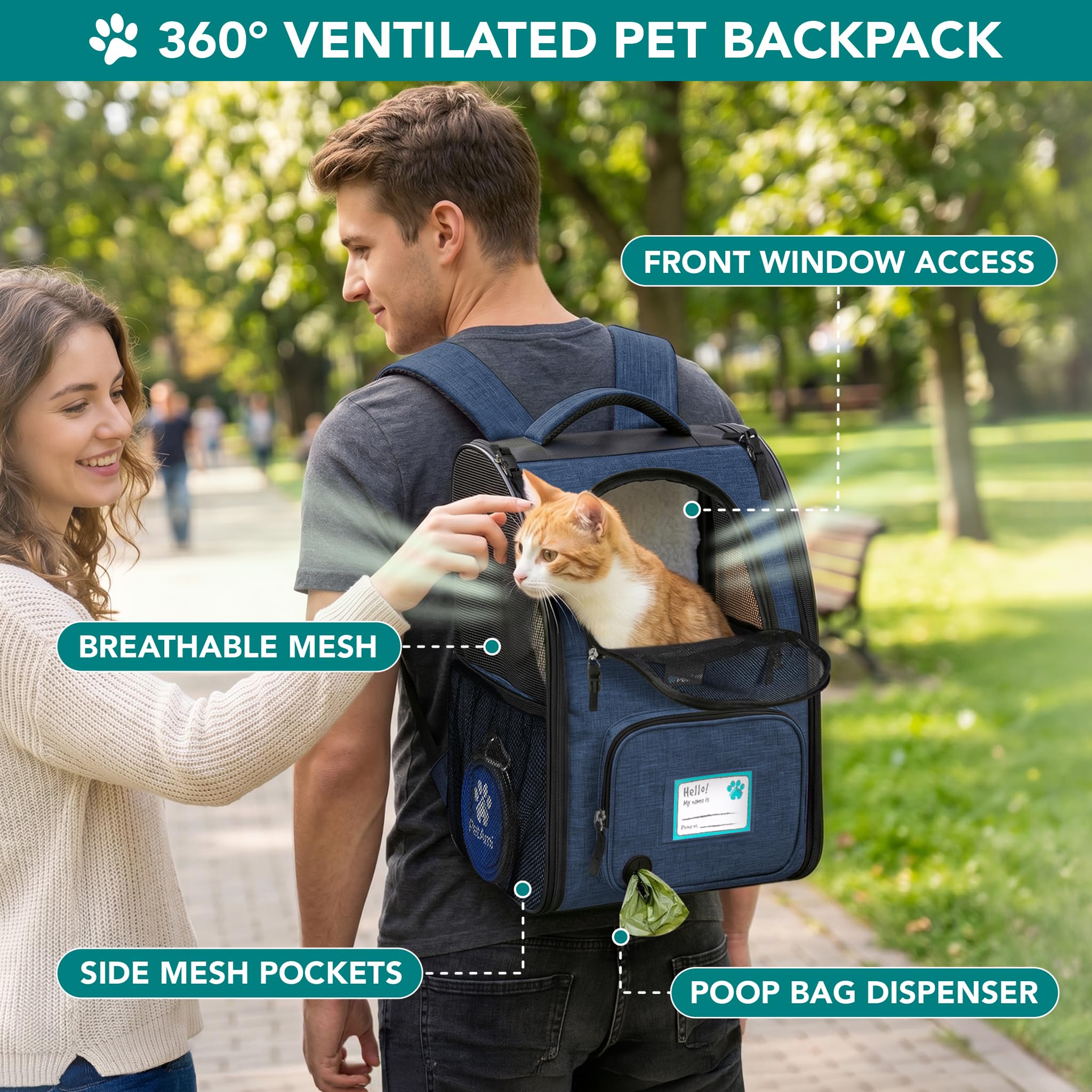Amazon.com: PetAmi Expandable Dog Backpack Carrier for Cats & Pets