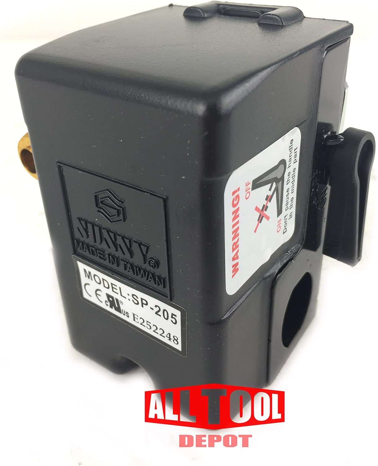 Heavy Duty Air Pressure Switch Sunny L1, 1 port, 95-125 PSI, 25 Amp, Auto/Off Cut-Out Lever