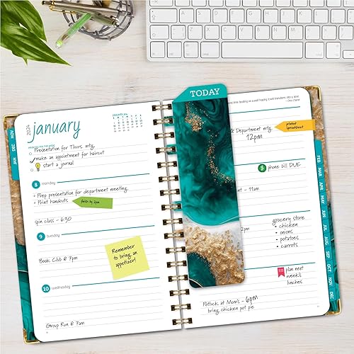 Miniatura 3 de Agenda 2024 de tapa dura (noviembre de 2023 a diciembre de 2024) Agenda diaria, semanal, mensual y anual de 8.5 x 11 pulgadas. Marcador, carpeta de