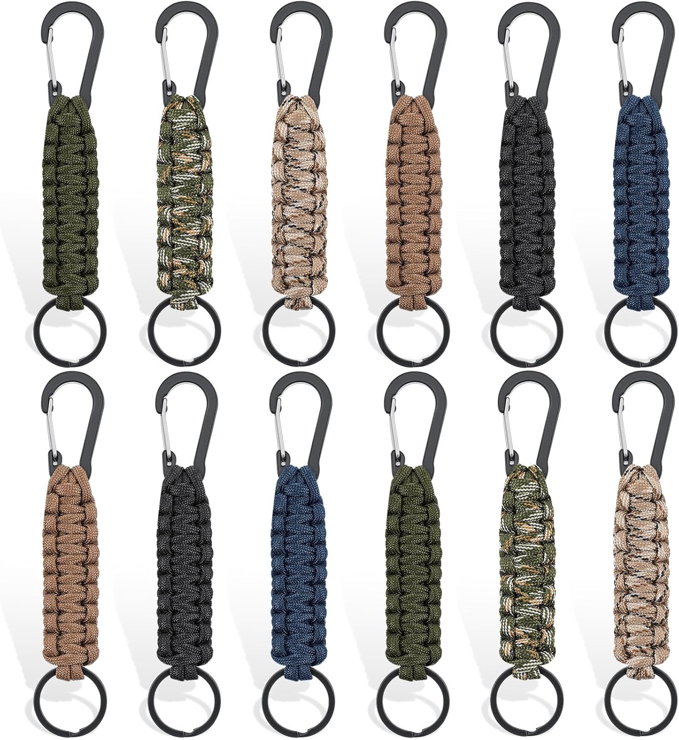 Bulk 550 Paracord Keychains with Carabiners for Outdoor Adventures Bulk 550 Paracord Keychains with Carabiners for Outdoor Adventures
