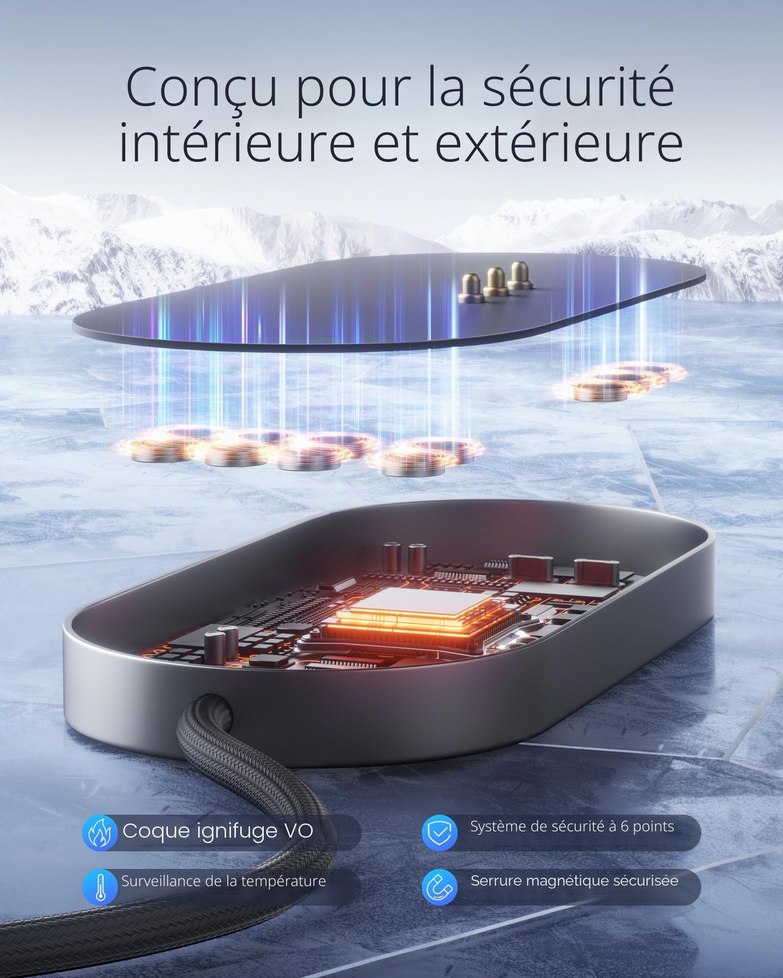LULULOOK Chargeur magnétique sans Fil pour iPad Pro 13" M5/M4, 35 W, Charge Rapide, en Alliage d'aluminium, avec câble USB C de 2 m (Adaptateur Non Inclus)