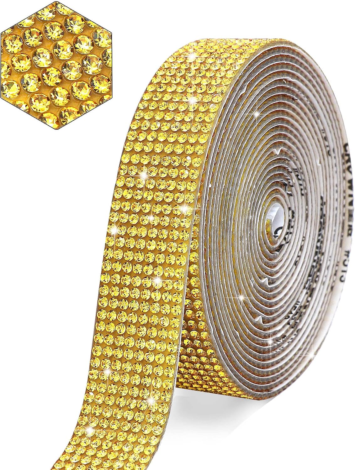 Amazon.com: Self Adhesive Crystal Rhinestone Strips Diamond Ribbon ...