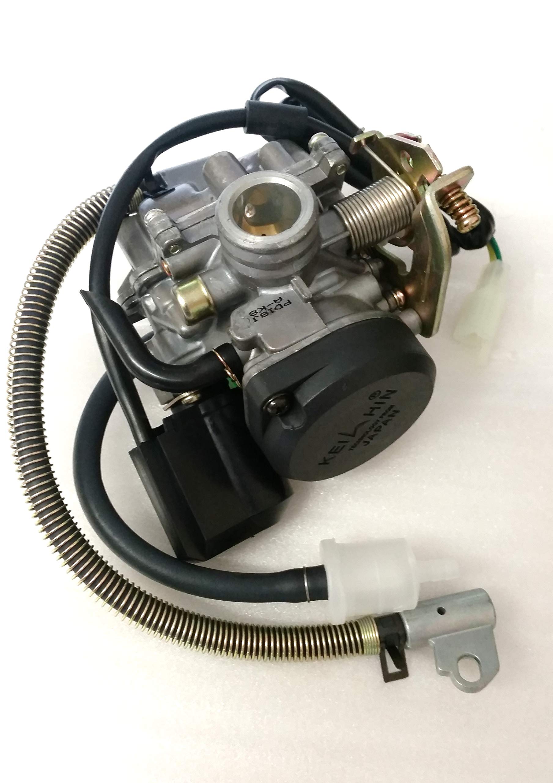 CAR25 50CC Moped Carburetor with Electronic Choke and Fuel Filter