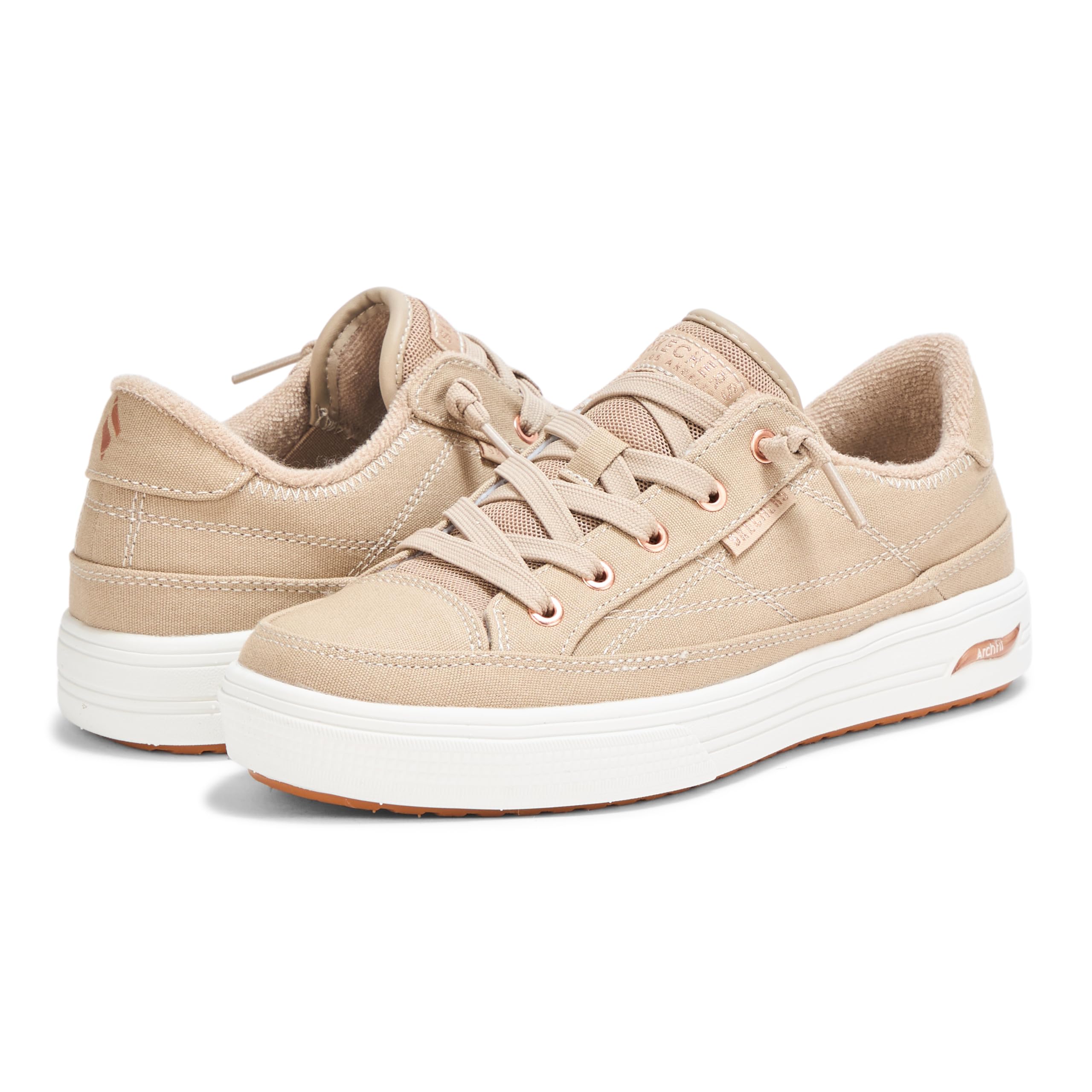 Skechers Damskie trampki Arcade Meet Ya There, brązowy (taupe), 8.5
