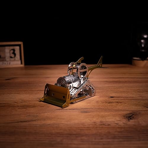 Miniatura 6 de Modelo mecánico Bulldozer kit de modelo de metal de topadora kits de modelos de metal 3D para construir para adultos modelo Crawler Graceful CAT por