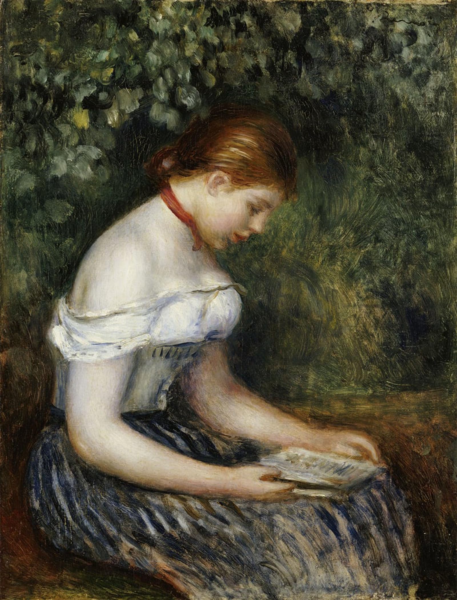 Posteriik No Frame Famous Print Pop Art Wall Art Graffiti The Reader By Pierre Auguste Renoir Art Prints For Home Decor 60X90cm