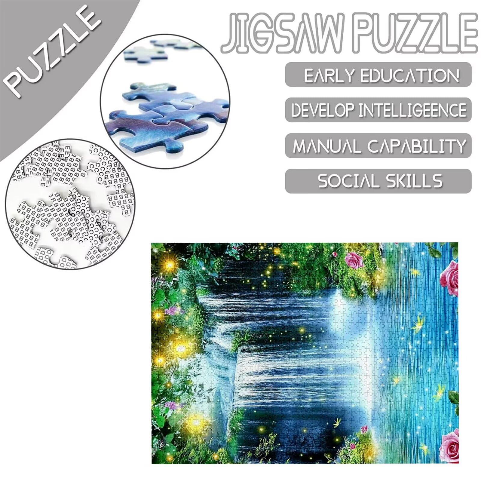 Model610 puzzle dla dorosłych, 3000 części, wymarzona scena, duże drewniane puzzle dla dorosłych, 122 x 81 cm, gra zręcznościowa, elementy z pudełkiem prezentowym, do dekoracji ścian do salonu, na