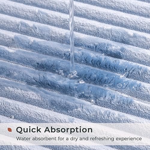 Miniatura 5 de FRESHMINT Alfombra de baño de espuma viscoelástica ultrasuave con infusión de carbón de 17 x 24 pulgadas, alfombras de baño para baño,