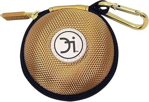 Miniatura 3 de Estuche de almacenamiento redondo para auriculares y cargador de teléfono con mosquetón  Edición limitada de nailon balístico dorado