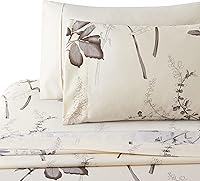 Vista 3 de Marina Decoration Juego de funda de edredón de 4 piezas de rayón suave y sedoso impreso de bambú para todas las estaciones, conjunto de sábanas