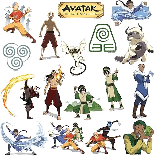 Miniatura 3 de Avatar The Last Airbender - Paquete variado de calcomanías de vinilo grandes de lujo, para laptop, botella de agua, álbumes de recortes, tableta,