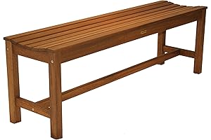 3-Person Backless Outdoor Teak Garden Bench