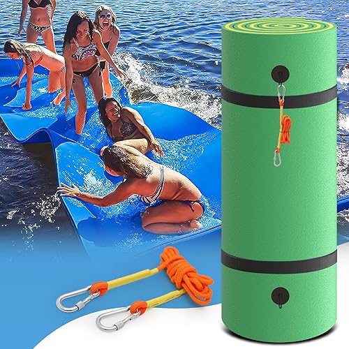 MADOG Outdoor Floating Water Mat for Adult Beach Lake Ocean Swimming Pool Large Size 3 Layer Tear Resistant XPE Foam Giant Swim Tanning Float Island