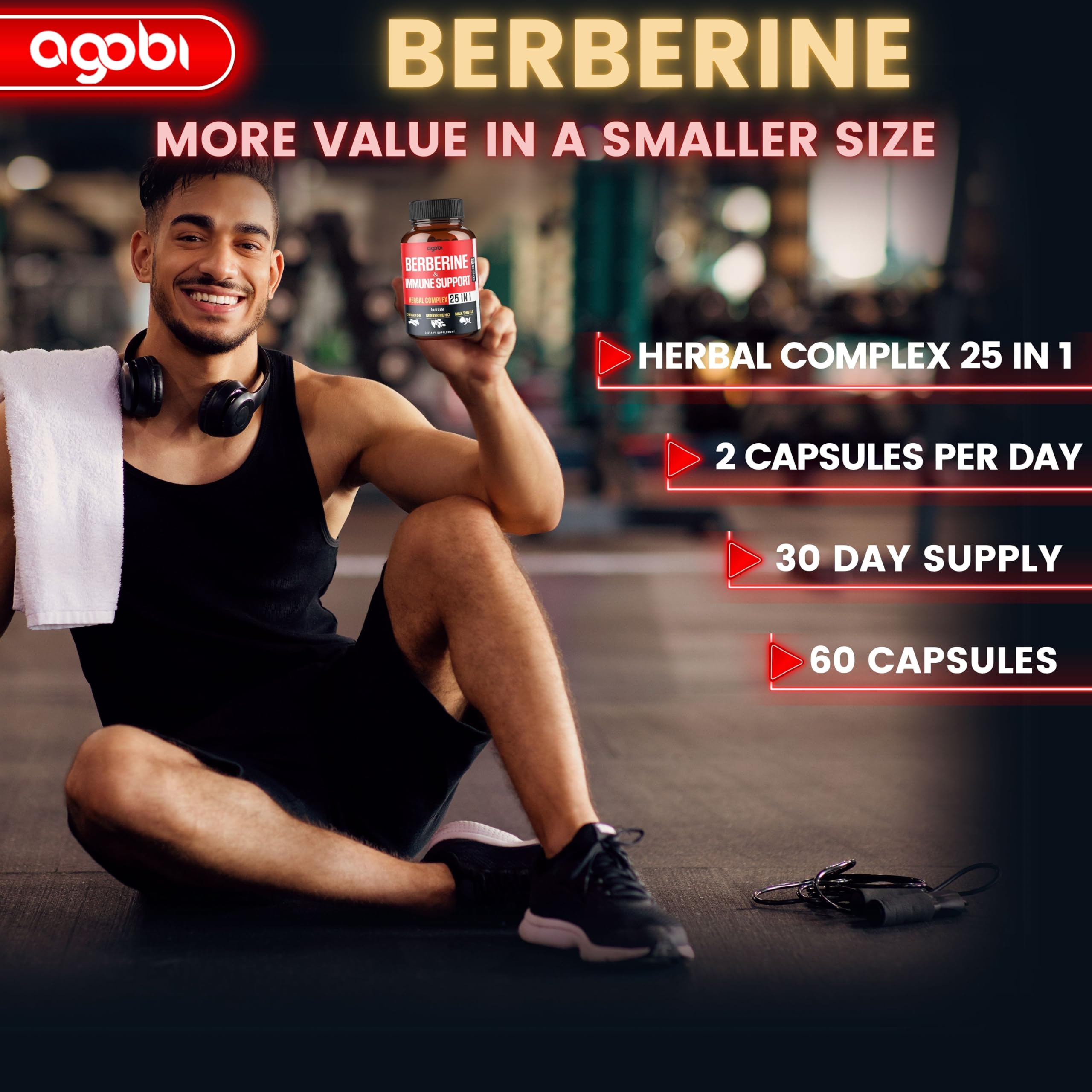 Premium Berberine Supplement with Ceylon, Ashwagandha, Turmeric, Milk Thistle, Elderberry & Black Pepper - Supports Defense System, Cardiovascular & Gastrointestinal - 60 Capsules — Amazon image 4