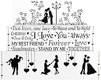 Vista 2 de Plantillas para tartas de silueta de pareja de Kissing por Designer Stencils