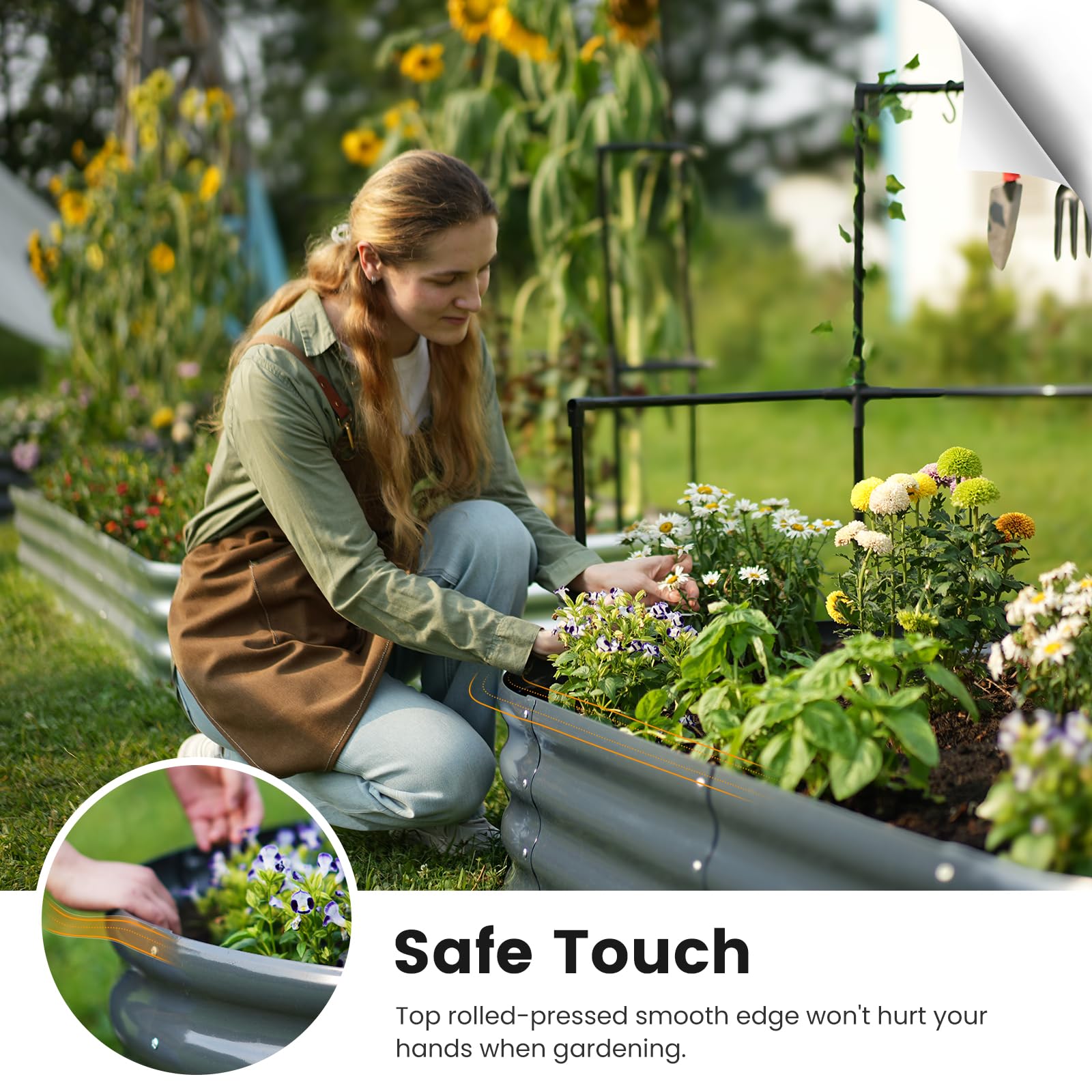 Jardinière Avec Treillis - RELAX4LIFE - Résistant à Humidité - Bac à Fleurs - Trou De Drainage