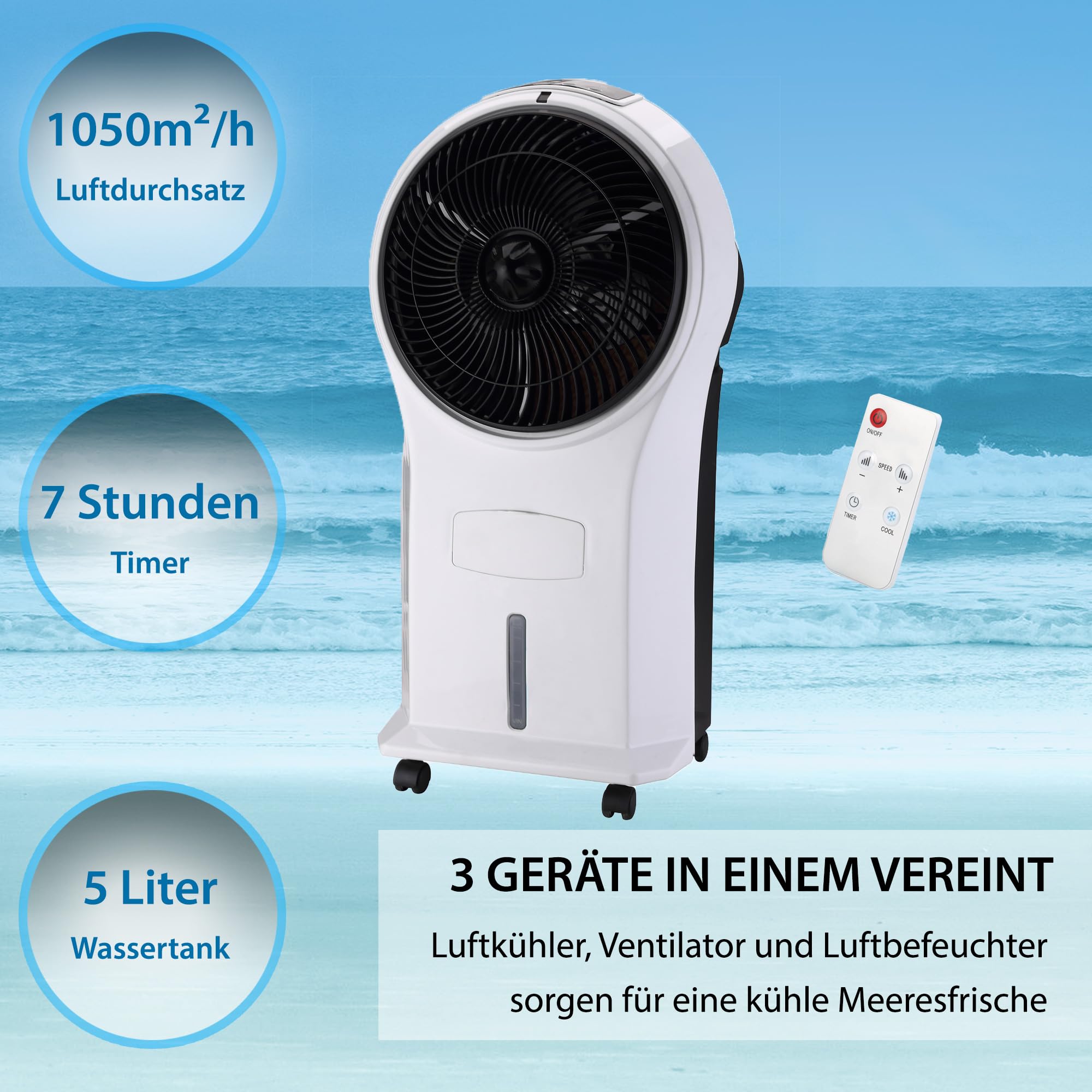 Luftkühler Refresh mit Fernbedienung (4 in1 Multifunktionsgerät)
