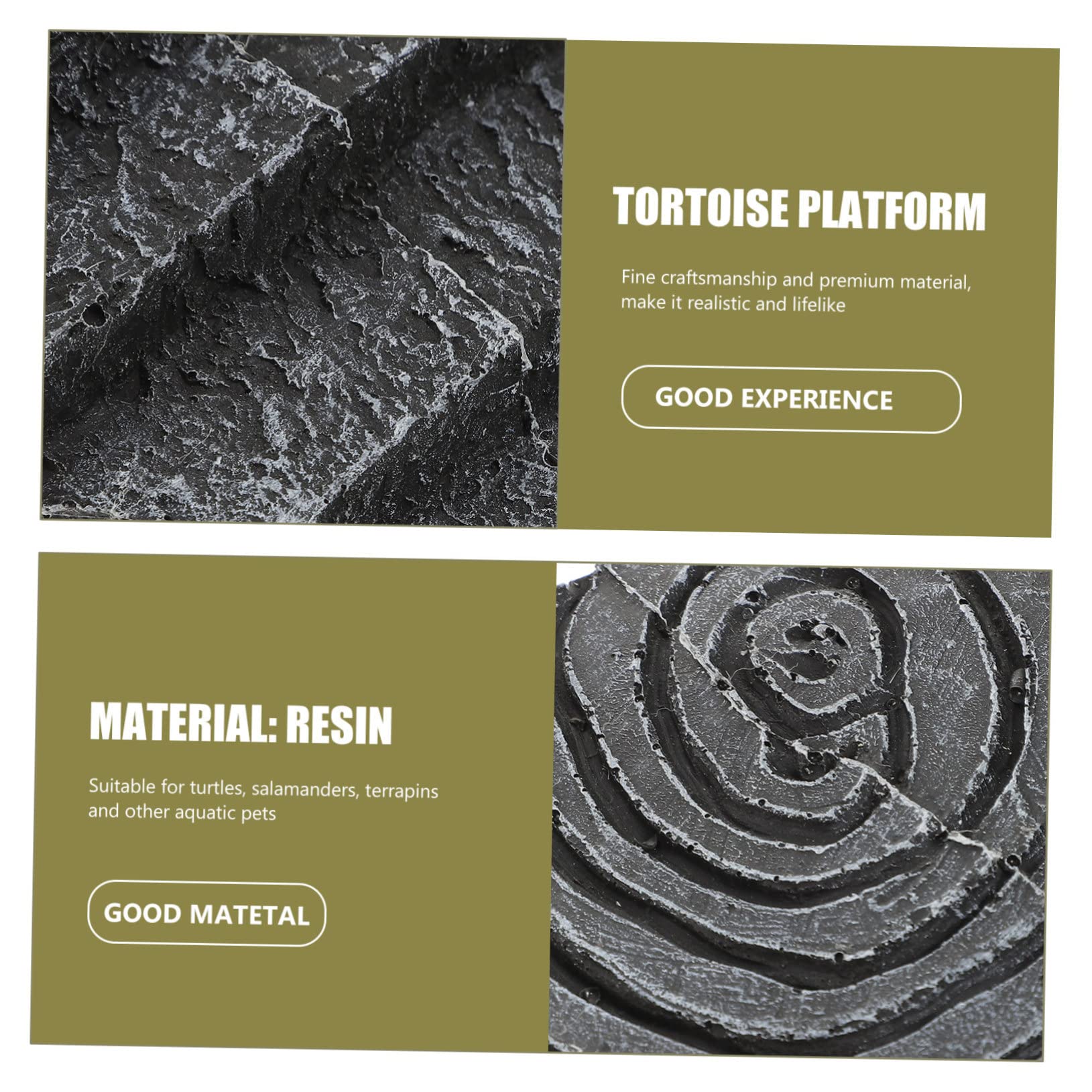 Plataforma De Reptiles para Tomar El Sol para Tortugas Rampa Integrada, Resina Resistente, Tamaño Mediano, para Acuario y Terrario, Adecuado para Tortugas Acuáticas y Reptiles Domésticos