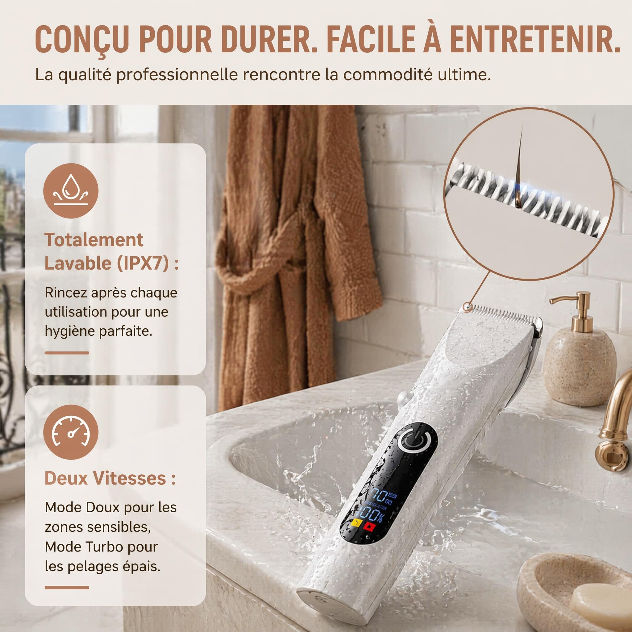 Tondeuse Pour Chien, 2026 Dog Clipper, 2 Vitesses Avec éCran Led，Style 5