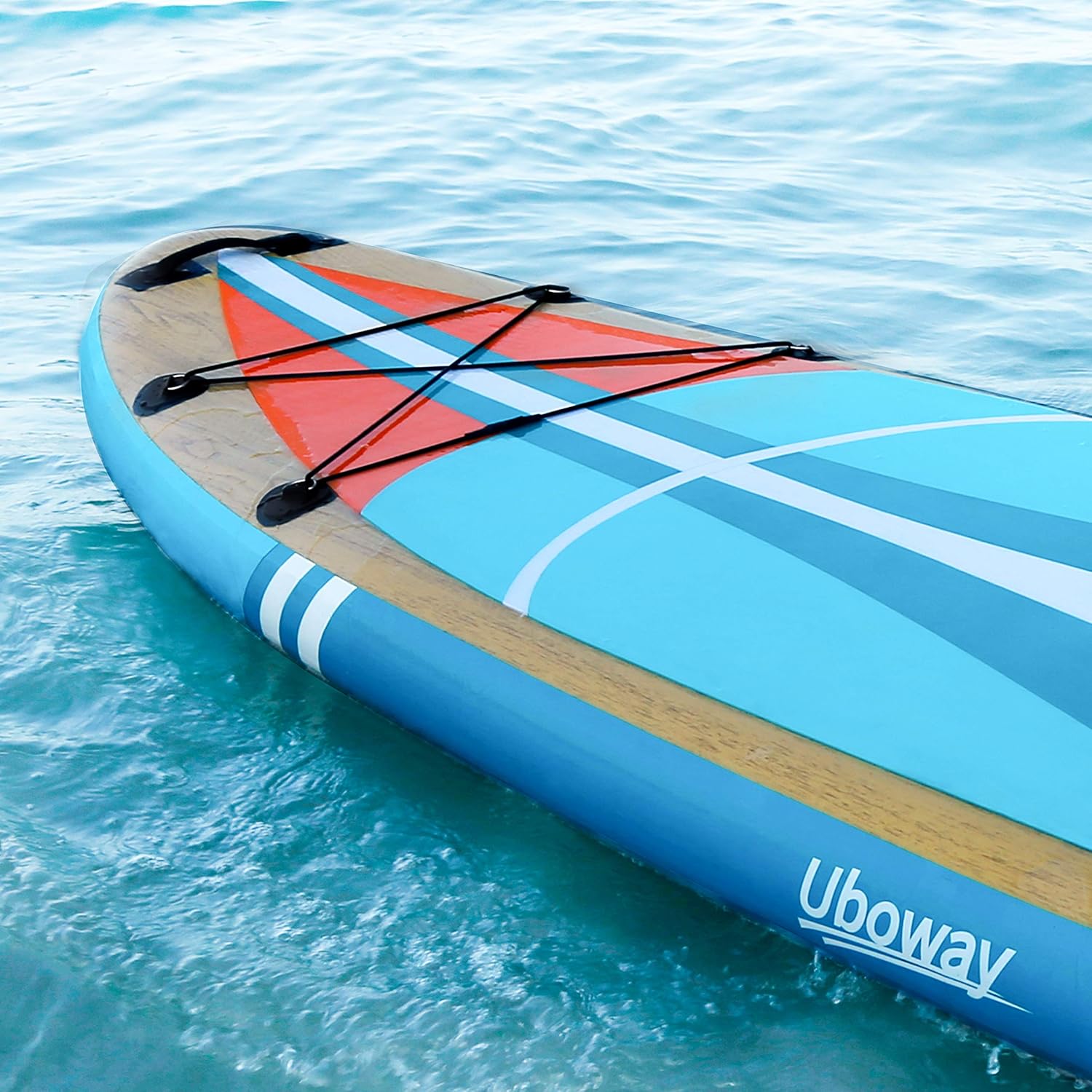Uboway Inflatable Paddle Boards Stand Up: 10/11 feet SUP with Adjustable Paddle Backpack Pump Leash Fin Youth Adults Standup Paddleboard (Teal)