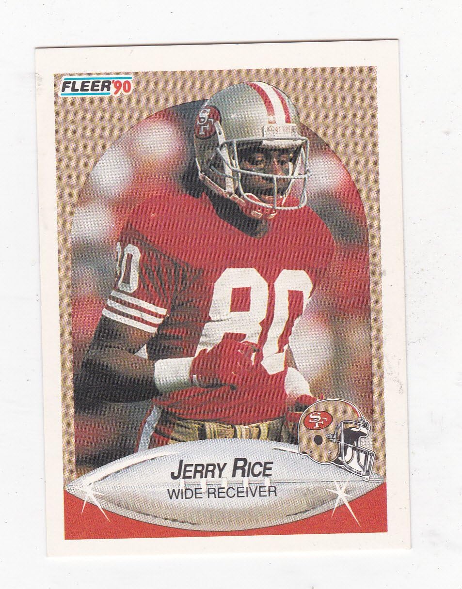 Jerry Rice 1990 Fleer Football Trading Card # 13 - San Francisco 49ers